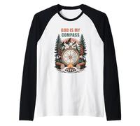 God is My Compass - Proverbs 3:6 Christian Faith Camping Manche Raglan