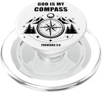 God is My Compass - Proverbs 3:6 Christian Faith Camping PopSockets PopGrip pour MagSafe
