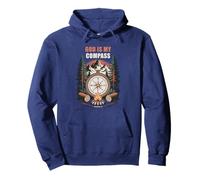 God is My Compass - Proverbs 3:6 Christian Faith Camping Sweat à Capuche