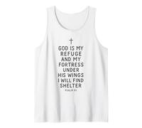 God is My Refuge and Fortress Under His Wings Psaume 91 Débardeur