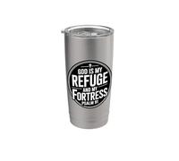God Is My Refuge And My Fortress Gobelet isotherme en acier inoxydable double paroi