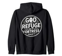 God is My Refuge and My Fortress Sweat à Capuche