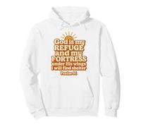 God is My Refuge and My Fortress Under His Wings Psaume 91 Sweat à Capuche