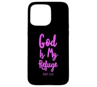 God is My Refuge and Strength Psaum 25:21 Bible Verse Pray Coque pour iPhone 15 Pro Max