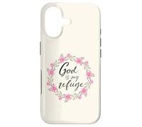 God is My Refuge Psalm 91 Bible Verse Floral Coque pour iPhone 17