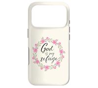 God is My Refuge Psalm 91 Bible Verse Floral Coque pour iPhone 17 Pro