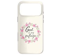 God is My Refuge Psalm 91 Bible Verse Floral Coque pour iPhone 17 Pro Max