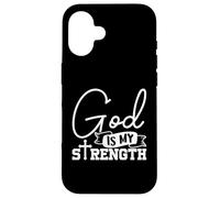 God is My Strength - Verse biblique - Psaume 28:7 - Chrétien Coque pour iPhone 16