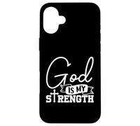 God is My Strength - Verse biblique - Psaume 28:7 - Chrétien Coque pour iPhone 16 Plus