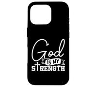 God is My Strength - Verse biblique - Psaume 28:7 - Chrétien Coque pour iPhone 16 Pro