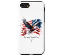 God is Not Finished Yet - Vintage Watercolor Eagle 1776 Coque pour iPhone SE (2020) / 7/8