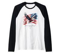 God is Not Finished Yet - Vintage Watercolor Eagle 1776 Manche Raglan