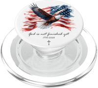 God is Not Finished Yet - Vintage Watercolor Eagle 1776 PopSockets PopGrip pour MagSafe