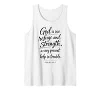 God is Our Refuge and Strength Scripture Faith Psaum 46:1 Débardeur