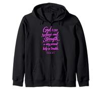God is Our Refuge and Strength Scripture Faith Psaum 46:1 Sweat à Capuche