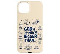 God Is So Much Bigger Than - Nœud coquette chrétien Jésus Coque pour iPhone 15 Plus