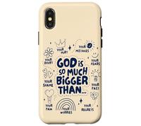 God Is So Much Bigger Than - Nœud coquette chrétien Jésus Coque pour iPhone X/XS