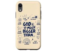 God Is So Much Bigger Than - Nœud coquette chrétien Jésus Coque pour iPhone XR