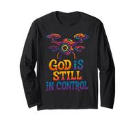 God is Still in Control - Chrétien coloré Vintage Manche Longue