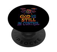 God is Still in Control - Chrétien coloré Vintage PopSockets PopGrip Adhésif
