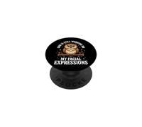 God is Still Working on My Facial Expressions Visage PopSockets PopGrip Adhésif