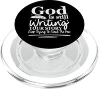 God is Still Writing Your Story Humour chrétien drôle PopSockets PopGrip pour MagSafe