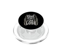 God is with Me I Can't Lose Foi Croyance Bénédictions PopSockets PopGrip pour MagSafe