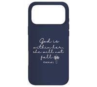 God is Within Her She Will Not Fall 46 5 Bible Verse Blue Coque pour iPhone 17 Pro Max