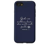 God is Within Her She Will Not Fall 46 5 Bible Verse Blue Coque pour iPhone SE (2020) / 7/8