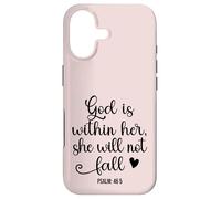 God is Within Her She Will Not Fall 46 5 Christian Verse Coque pour iPhone 17