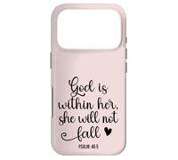 God is Within Her She Will Not Fall 46 5 Christian Verse Coque pour iPhone 17 Pro