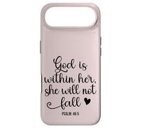 God is Within Her She Will Not Fall 46 5 Christian Verse Coque pour iPhone Air