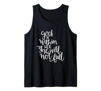God is Within Her She Will Not Fall Chrétien Bible Verse Débardeur
