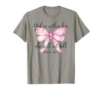 God is Within Her She Will Not Fall Christian Bow Psalm 46:5 T-Shirt