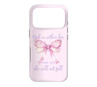 God is Within Her She Will Not Fall Christian Butterfly 46:5 Coque pour iPhone 17 Pro