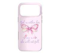God is Within Her She Will Not Fall Christian Butterfly 46:5 Coque pour iPhone 17 Pro Max