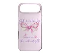 God is Within Her She Will Not Fall Christian Butterfly 46:5 Coque pour iPhone Air