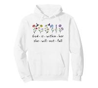 God is Within Her She Will Not Fall Christian Butterfly 46:5 Sweat à Capuche