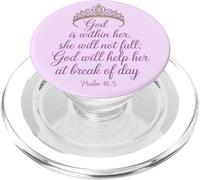 God is Within Her She Will Not Fall Psaums 46:5 PopSockets PopGrip pour MagSafe