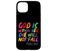 God is Within Her She Will Not Fall Shirt Coque pour iPhone 15 Plus