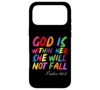 God is Within Her She Will Not Fall Shirt Coque pour iPhone 17 Pro Max