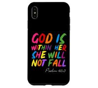 God is Within Her She Will Not Fall Shirt Coque pour iPhone XS Max