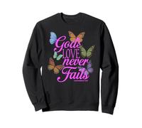 God is Within Her Woman Verse de la Bible Écriture Pray Butterfly Sweatshirt