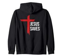 God Jesus Saves Sign Cross Christian Minimal Religious Faith Sweat à Capuche