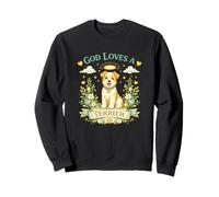 God Loves a Terrier Chien Ange Floral Sweatshirt