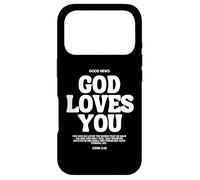 God Loves You (Jean 3:16) Verse de la Bible (à l'arrière) Christian Coque pour iPhone 17 Pro