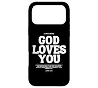 God Loves You (Jean 3:16) Verse de la Bible (à l'arrière) Christian Coque pour iPhone 17 Pro Max