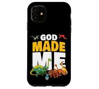 God Made Me - Christian Faith Kids Dinosaur Creation Coque pour iPhone 11