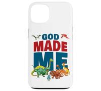 God Made Me - Christian Faith Kids Dinosaur Creation Coque pour iPhone 13