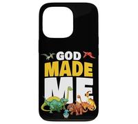 God Made Me - Christian Faith Kids Dinosaur Creation Coque pour iPhone 13 Pro